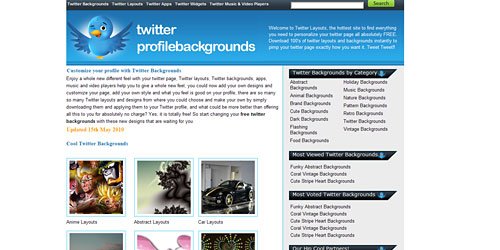 Перейти на Twitter profile backgrounds