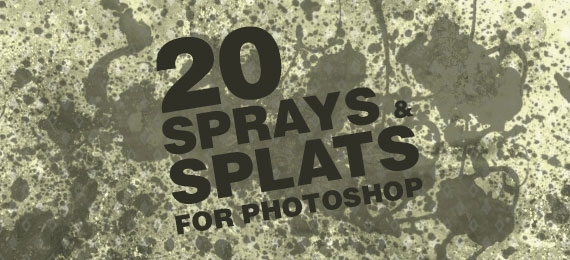 Скачать 20 Spray & Splat Brushes for Photoshop