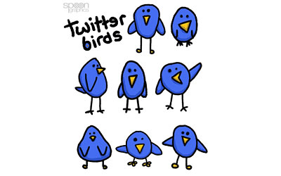 Скачать 8 Free Cute & Simple Twitter Bird Vector Graphics