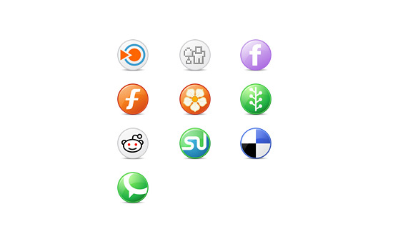 Скачать Circle Social Bookmark Icons By Fasticon