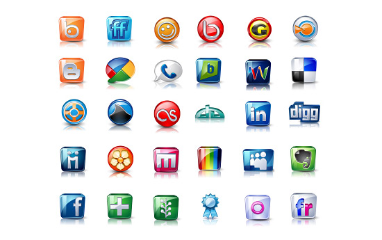 Скачать High Detail Social Icons By Iconshock