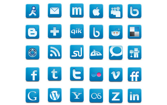 Скачать Social Media Network Icons By Iconshots