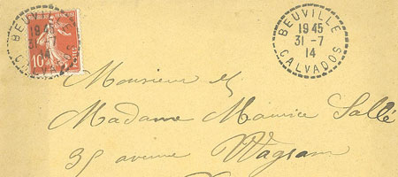 Скачать Текстура рукописного текста на почтовой открытке