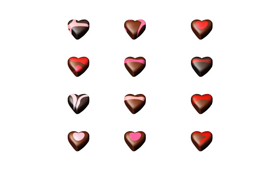 Скачать Chocolate Hearts Icons