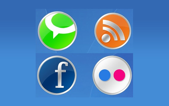 Скачать Round Social Icons By Land Of Web