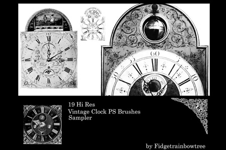Скачать Vintage Clocks PS Brush Sample