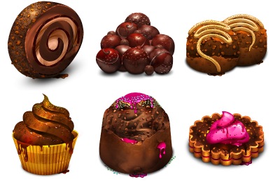 Скачать Chocolate Obsession Icons By Artbees