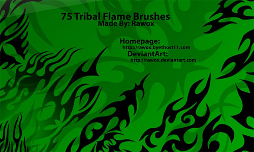 Скачать 75 Tribal Flame Brushes