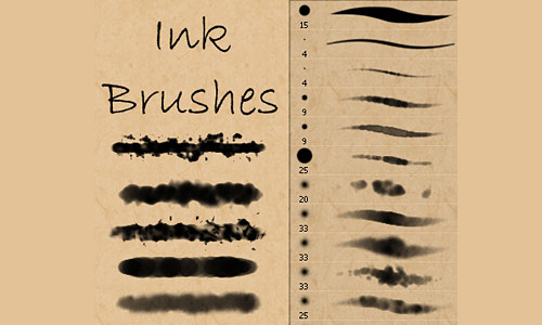 Скачать Ink and Watercolor Brushes
