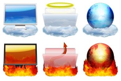 Скачать Heaven And Hell Icons By Mat U