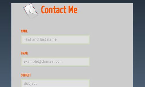 Перейти на HTML5/CSS3 Contact Form Tutorial