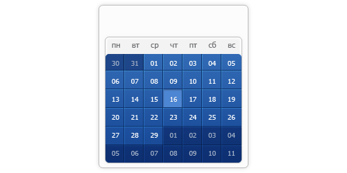 Создаем в фотошопе интерфейс календаря на текущий месяц