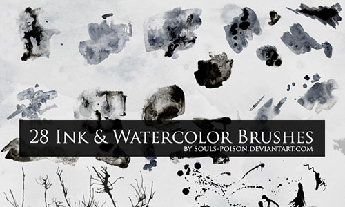 Скачать 28 Ink and Watercolor Brushes