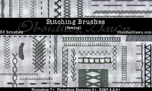 Скачать Stitching -Sewing- Ps Brushes