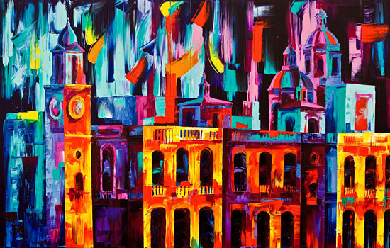 Волшебство и очарование квадратного цвета от художника Micko Vic