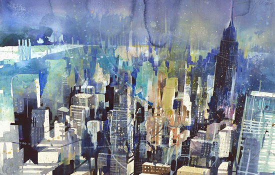 Абстрактные линии городских районов от художника Bernhard Vogel