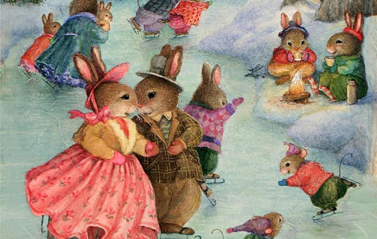 Милые кролики в рождественской сказке от художницы Susan Wheeler