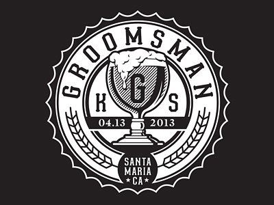 Groomsman emblem by Scott Greci