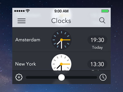 Clocks for iOS 7